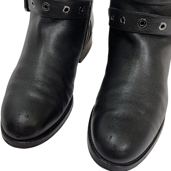 Longchamp Boots Booties Ankle 35 Black Leather - Picture 5 of 11